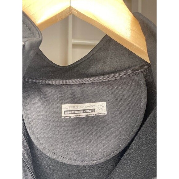 Rolls-Royce Vest Men 2XL Black Outer Boundary Fleece Lined Mock Neck Zip Pocket - Picture 6 of 6